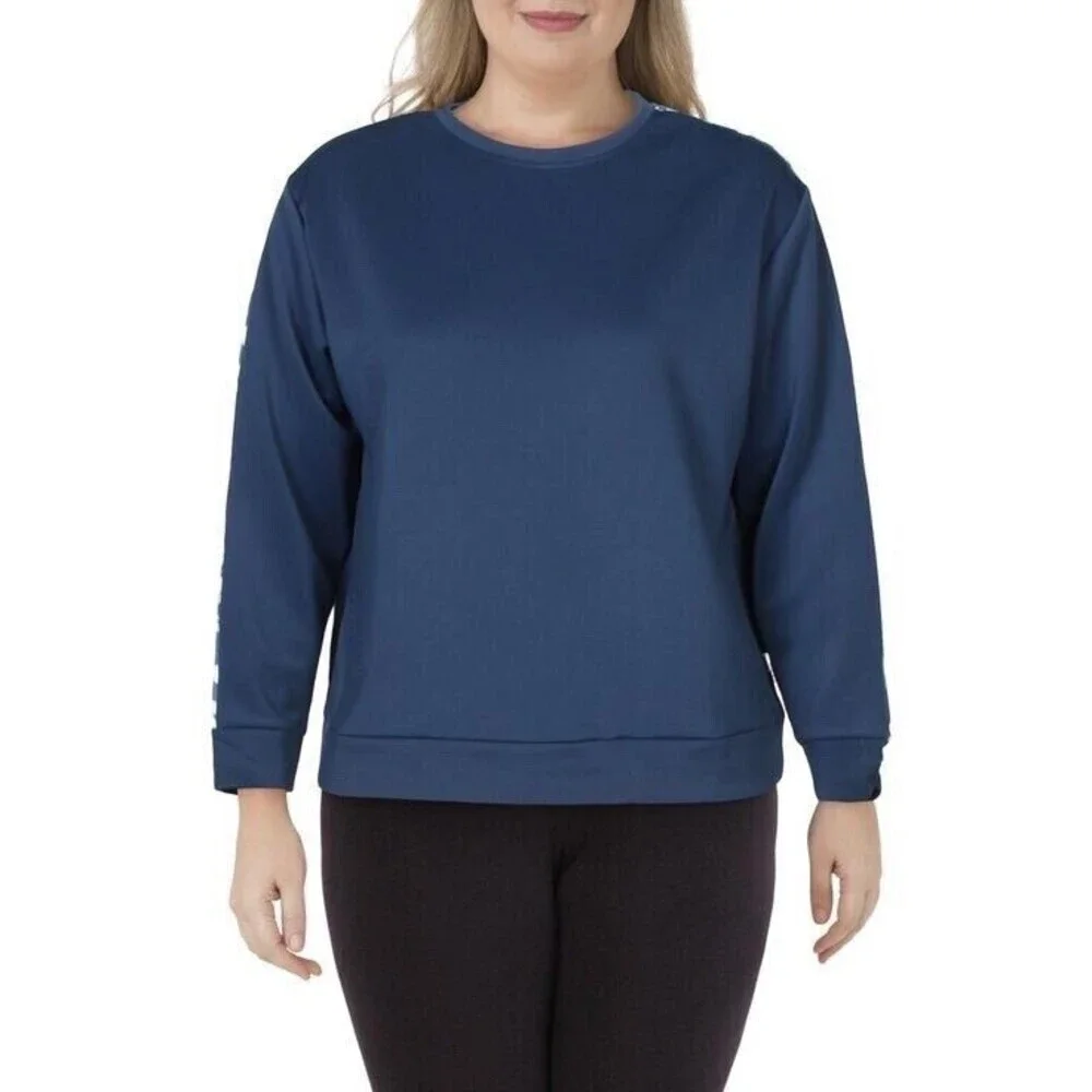 Nicole Miller Sport Women's Striped Activewear Crewneck Sweatshirt Size M $68 - Picture 6 of 8